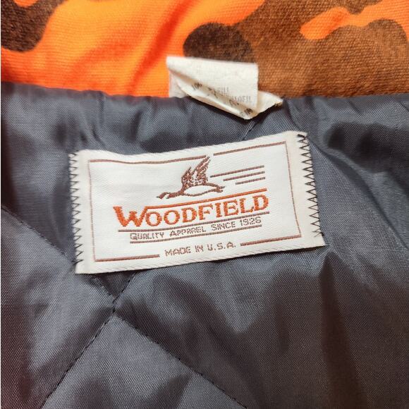 Vintage Woodfield Camo Hunting Jacket Mens XL USA Quilted Lining Hooded Gorpcore - Picture 3 of 16